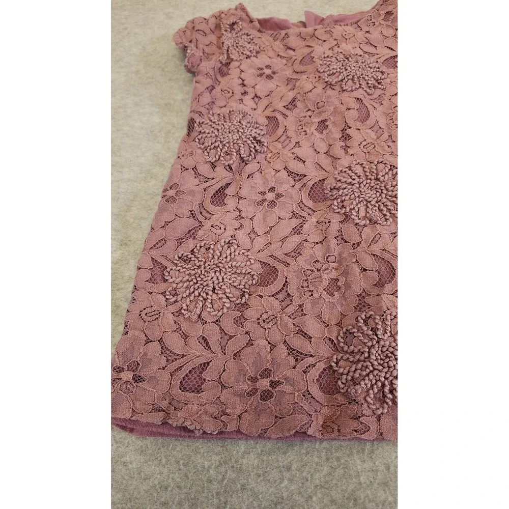 Genuine Kids from OshKosh Dress Girls‎ 2T Mauve Lace Floral Cap Sleeve Party